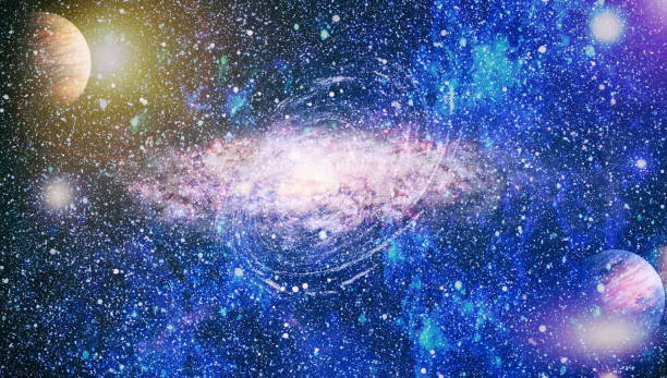 istock Nebula night starry sky in rainbow colors. Multicolor outer space. deep space many light years far from planet Earth. Elements of this image furnished by NASA. - Image 1128856645