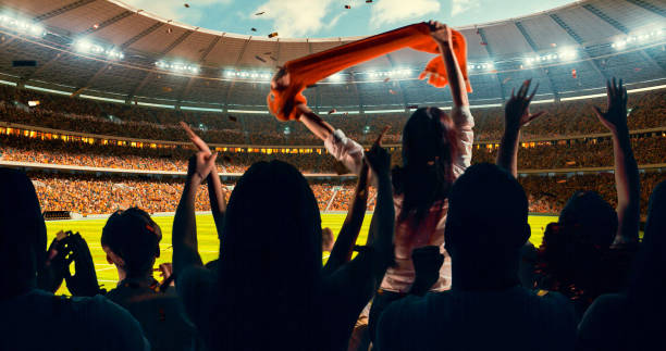 istock Fans cheering for sports team 1128858928