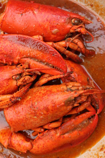 istock Lobsters cooked in Armorican sauce  Gourmet cuisine 1128859925