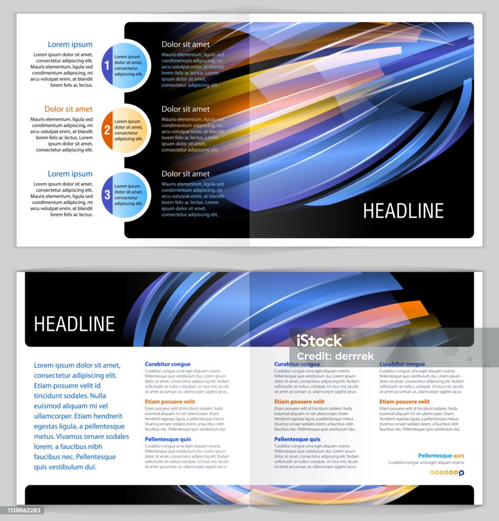 Leaflet Design Example Stock Illustration - Download Image Now ...