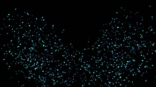 Multicolored Confetti Explosions in Alpha Channel