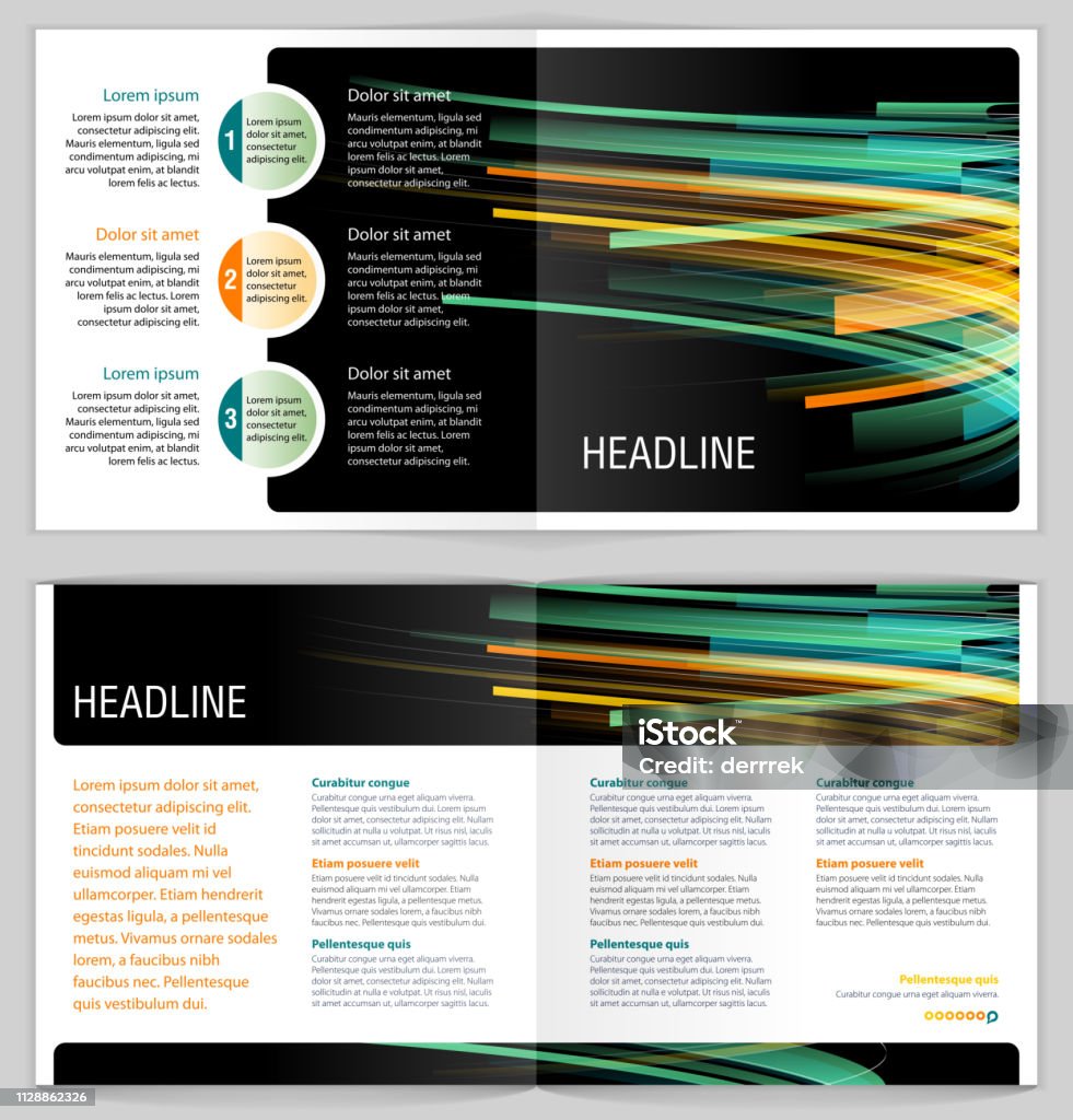Leaflet Design Example Stock Illustration - Download Image Now ...