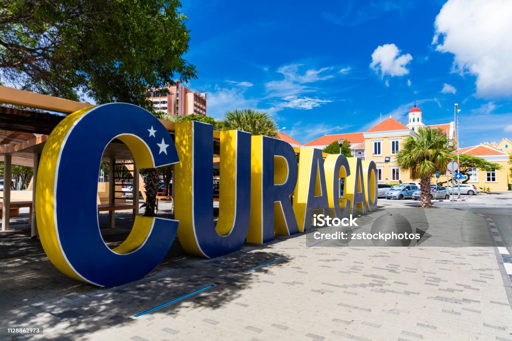 Welcome to Curacao sign in downtown Willemstad Welcome to Curacao sign in downtown Willemstad, Curacao Curaçao Stock Photo