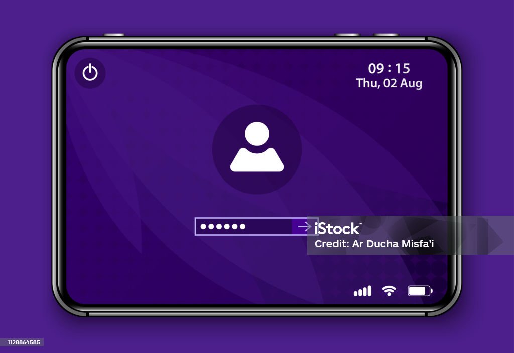 User Interface Lock Screen Device Stock Illustration - Download Image ...