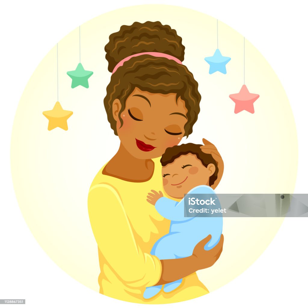 Dark Skinned Mother And Baby Stock Illustration - Download Image Now -  Mother, Baby - Human Age, African-American Ethnicity - iStock