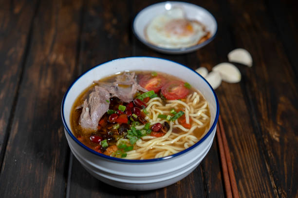 istock homemade Chinese savory noodles 1128869352