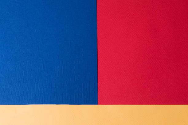istock Pastel creative colors paper background, view from above. 1128870456