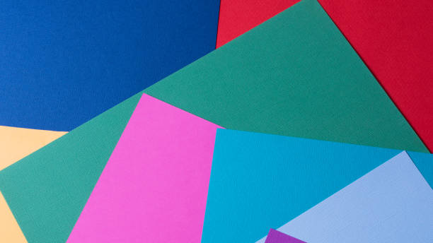 istock Pastel creative colors paper background, view from above, banner. 1128876344