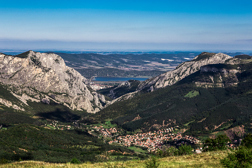 Panoramic view to the town of Vratsa, Bulgaria