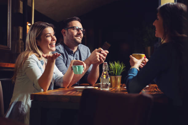 istock Old friends having coffee in cafe 1128877933