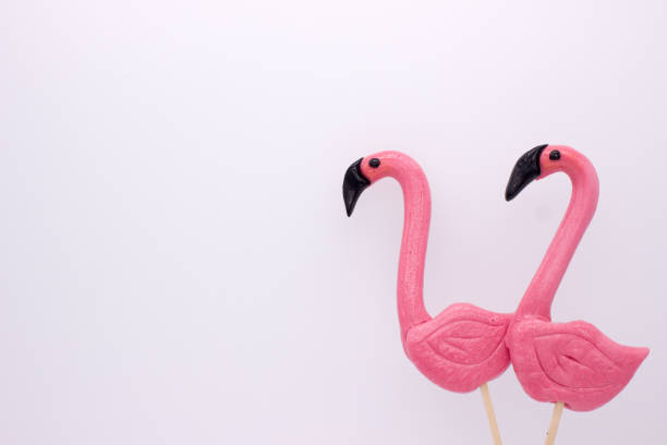 istock Lollipops in the form beautiful flamingo 1128878452