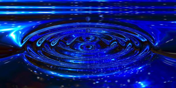 istock drops of water fall into the water reflection of space 1128879331