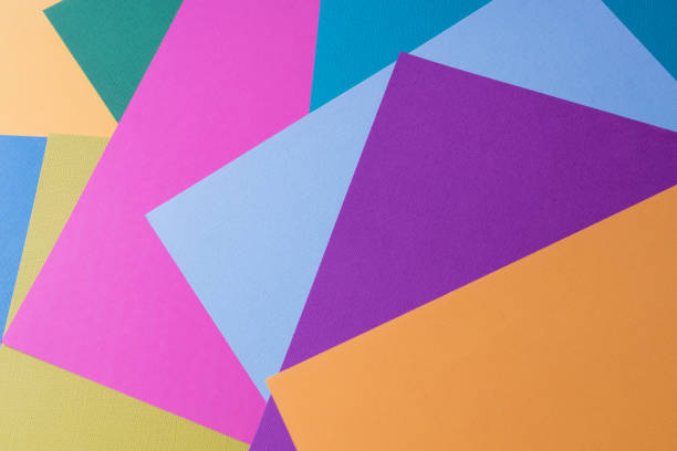 istock Pastel creative colors paper background, view from above. 1128879601