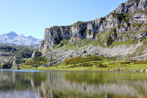 istock Panoramic view of Covadonga Lakes in Asturias, Spain 1128880584