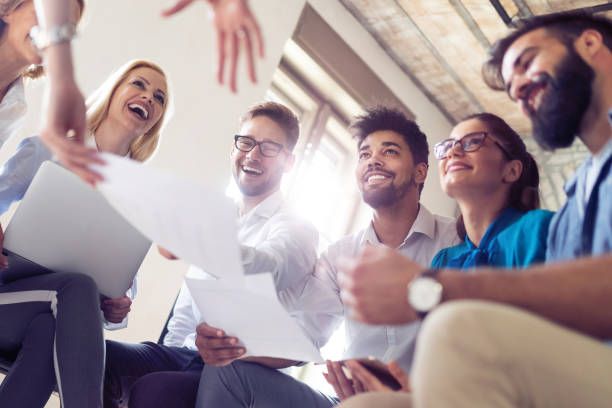 istock Successful business group working at the office. 1128880611