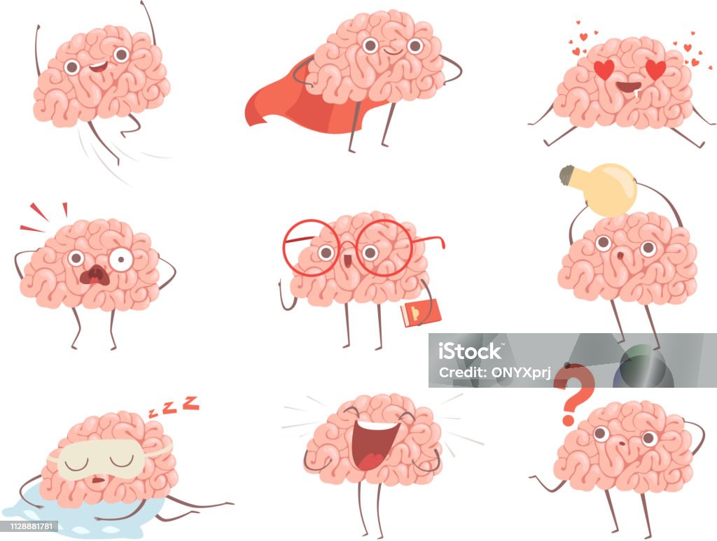 Brain Characters Cartoon Mascot Making Different Sport Exercises Brain  Activities Vector Pictures Stock Illustration - Download Image Now - iStock