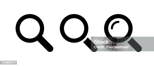Magnifying Glass Icon Stock Illustration - Download Image Now - Icon Symbol, Searching, Magnifying Glass