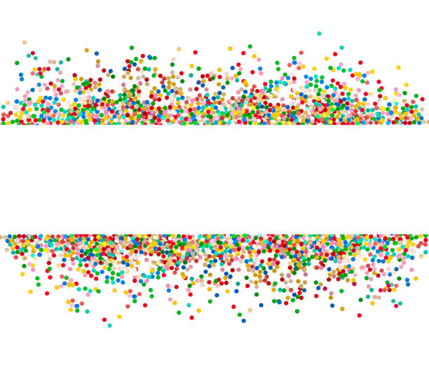 istock Confetti colorful carnival decoration white background 1128884226