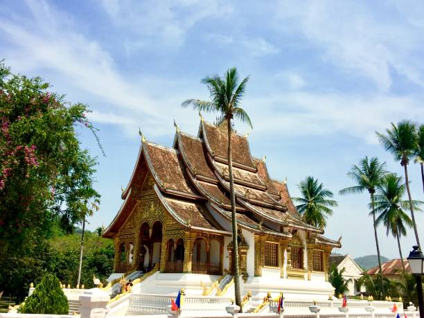 istock Buddhist temple in Luang Prabang , Laos 1128885046