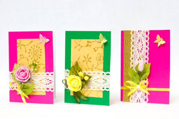 istock Beautiful varied handmade greeting cards 1128887035