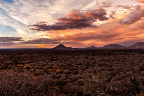 istock Sundowner when a big thunderstorm is coming up in Namibia 1128888827
