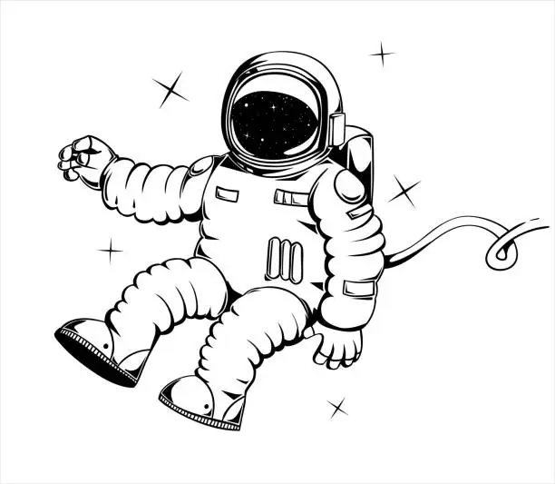 Vector illustration of cosmonaut