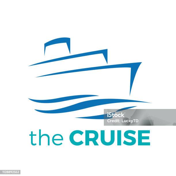 Vector Sign Cruise Ship Drawing Graphic Design Stock Illustration - Download Image Now - Ferry, Abstract, Business