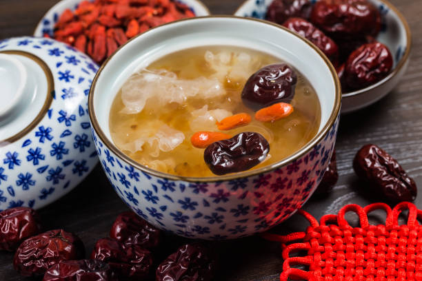 istock Peach gum and tremella soup 1128893788