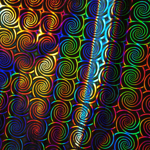 istock Holographic Abstract Foil Backdrop. Trendy creative hologram gradient rainbow. Flat lay, top view 1128895007