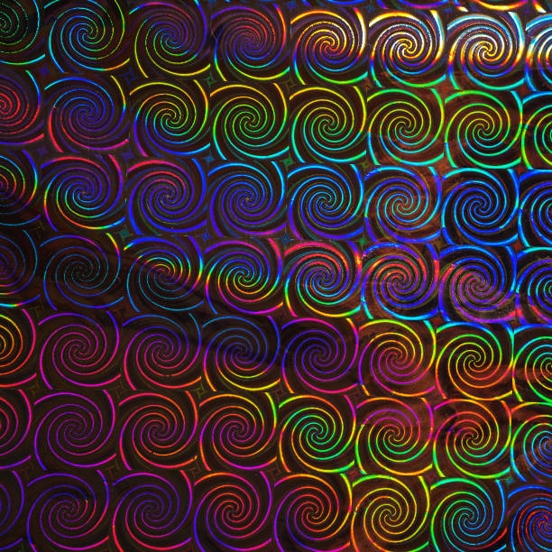 istock Holographic Abstract Foil Backdrop. Trendy creative hologram gradient rainbow. Flat lay, top view 1128895096