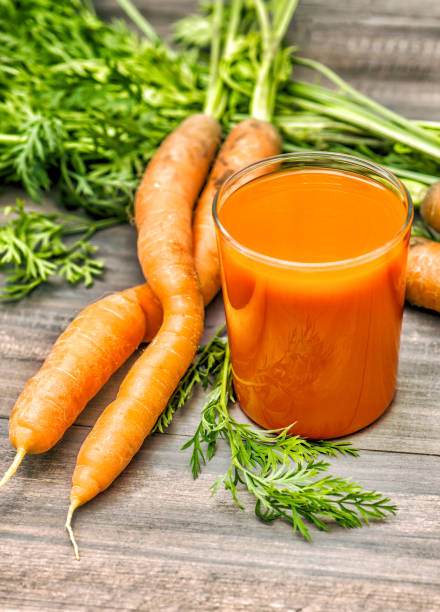 istock Carrot juice fresh vegetables Healthy food drinks 1128896490