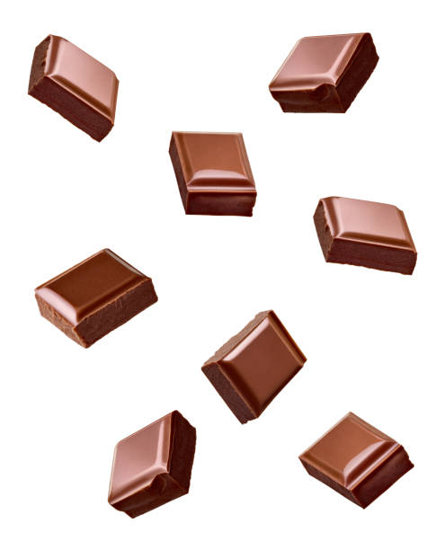 istock chocolate piece sweet food dessert falling 1128898222