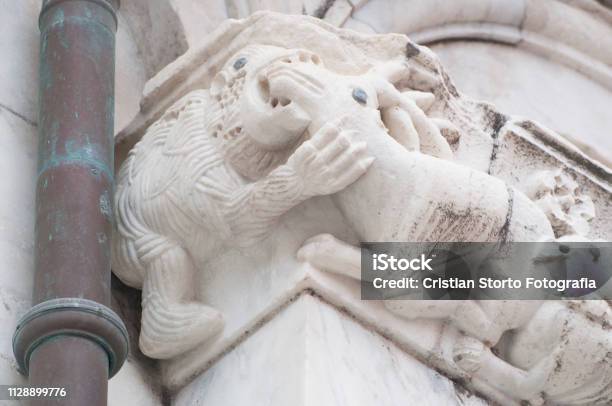 Cathedral Of St Andrea Tuscany Carrara Italy Stock Photo - Download Image Now - Ancient, Antique, Architecture