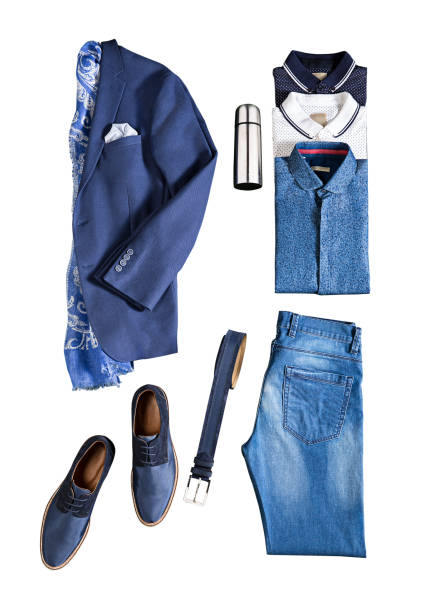 istock Men’s clothing with personal accesorries isolated on white background 1128900882
