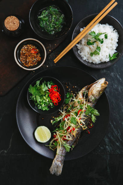 istock Steamed sea bass 1128904171