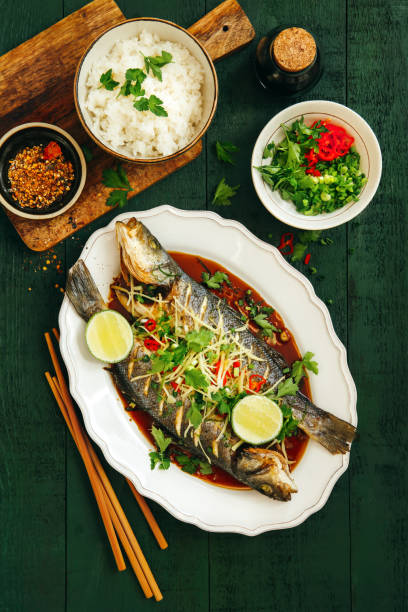 istock Steamed sea bass 1128904316