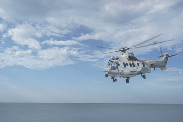 istock helicopter, air, h225m, 1128905780