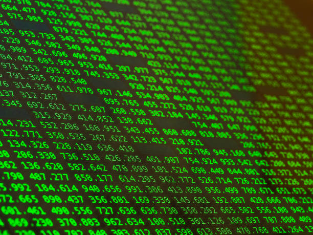 istock Financial data on a monitor as Finance data concept, close up 1128907523