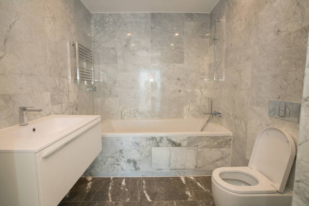 istock beautiful interior bathroom of a modern house 1128908118