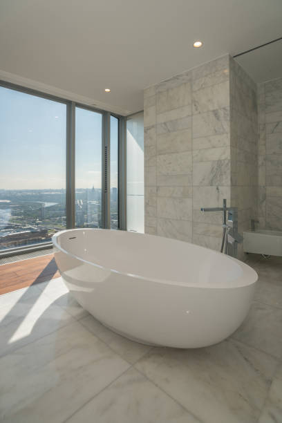 istock beautiful interior bathroom of a modern house 1128908123