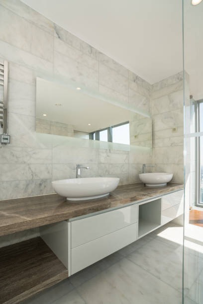 istock beautiful interior bathroom of a modern house 1128908124