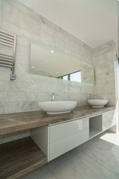 istock beautiful interior bathroom of a modern house 1128908127