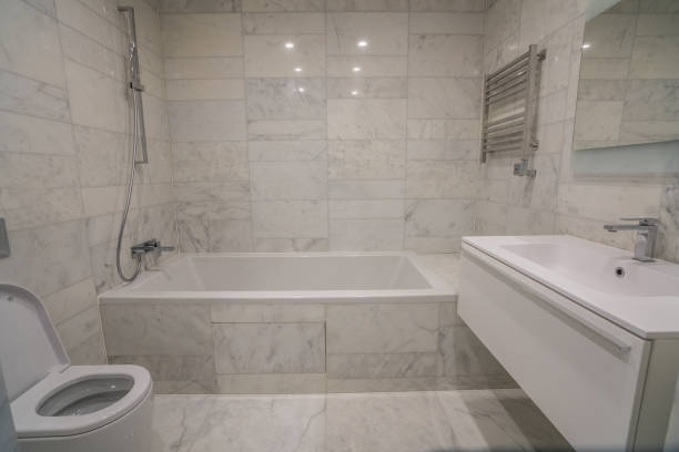 istock beautiful interior bathroom of a modern house 1128908131