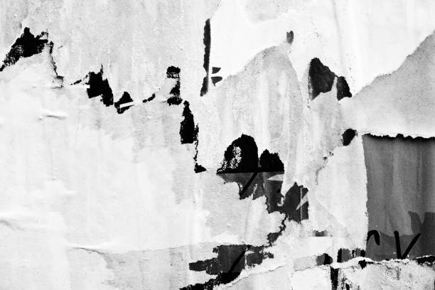 istock Blank white black old ripped torn paper crumpled creased posters grunge textures backdrop backgrounds placard 1128912231