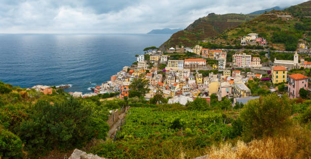 istock Summer Riomaggiore village coast, Cinque Terre 1128918073