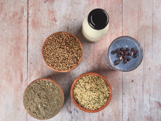 istock A glass of hemp and blueberry smoothie 1128919681