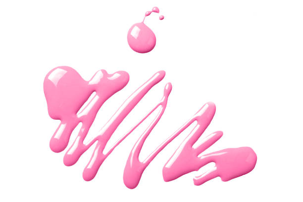 istock Pink nail polish isolated on white background 1128919756