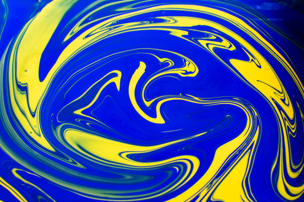 istock Abstract painting background in vivid colors. 1128920504