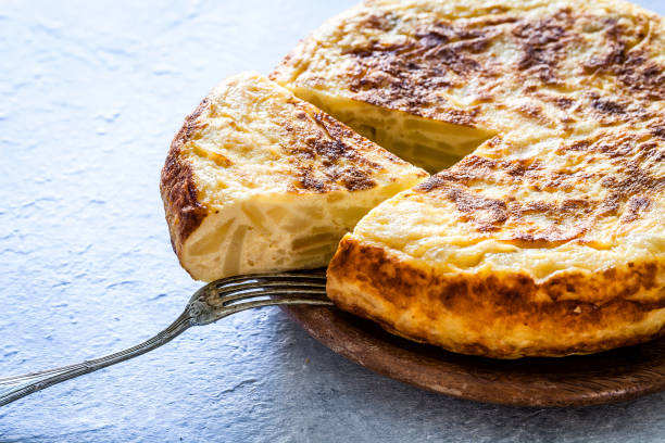 istock Spanish tortilla or spanish omelet close up 1128923108