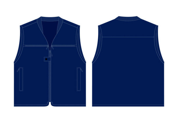 テンプレートのベクターのネイビー ブルーのベスト - sweater vest点のイラスト素材／クリップアート素材／マンガ素材／アイコン素材